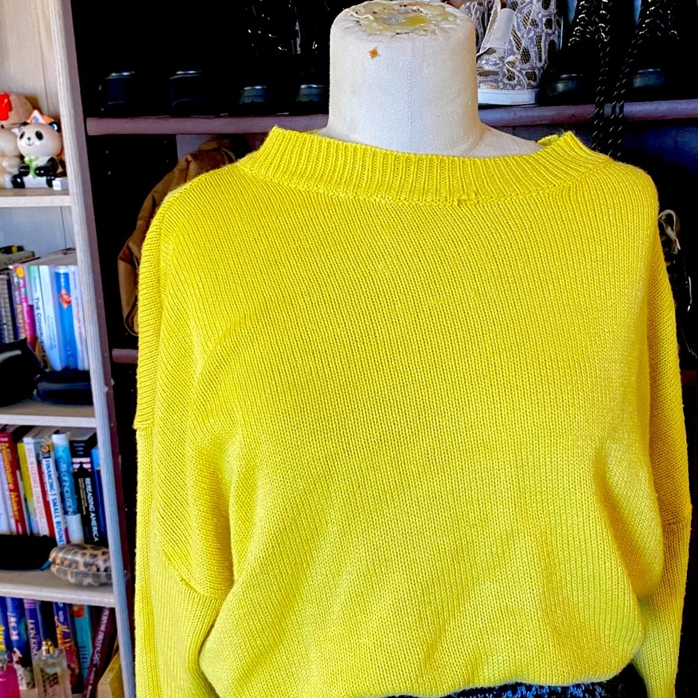 Drop Shoulder Sweater and Chevron Split Knit Skirt Size Large 8/10